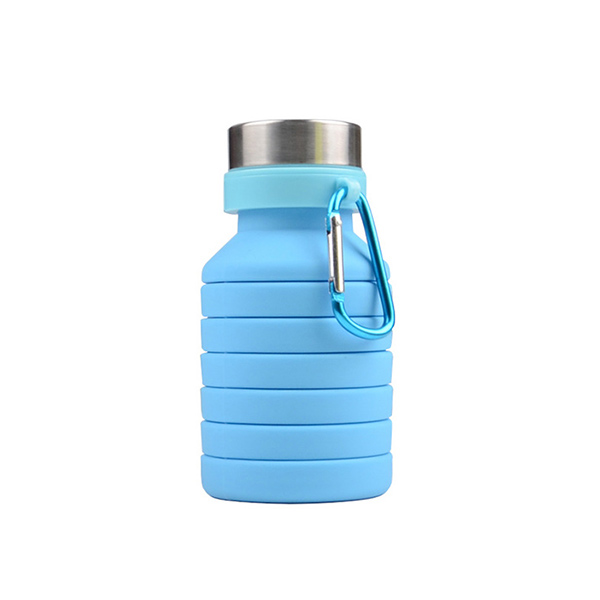NEW product 550ML silicone foldable water bottle, BPA free sport bottle custom logo