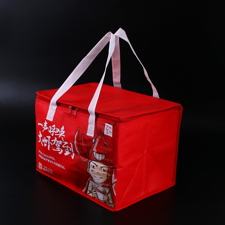 Personalized printed non woven insulated cooler bag for frozen food