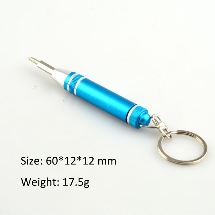 2018 hot sale promotion gift item mini screwdriver set with keychain