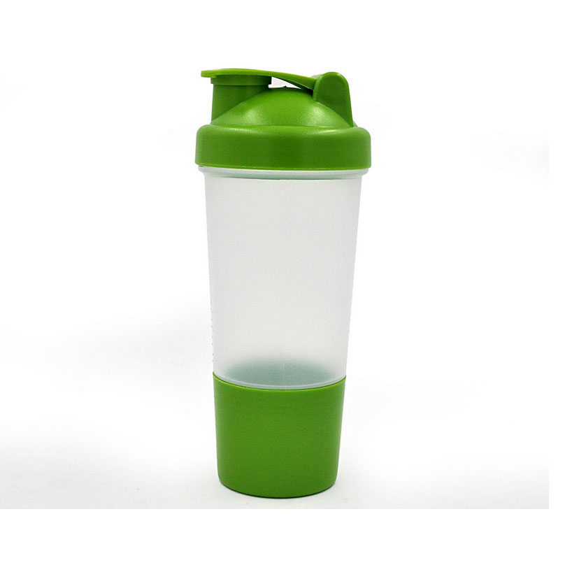 Wholesale custom 2 in 1 protein shaker with compartment