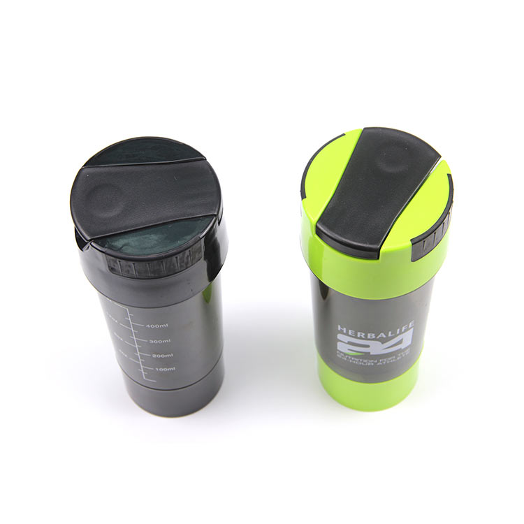 600ml BPA-Free Plastic Portable Leak Proof protein shaker bottle