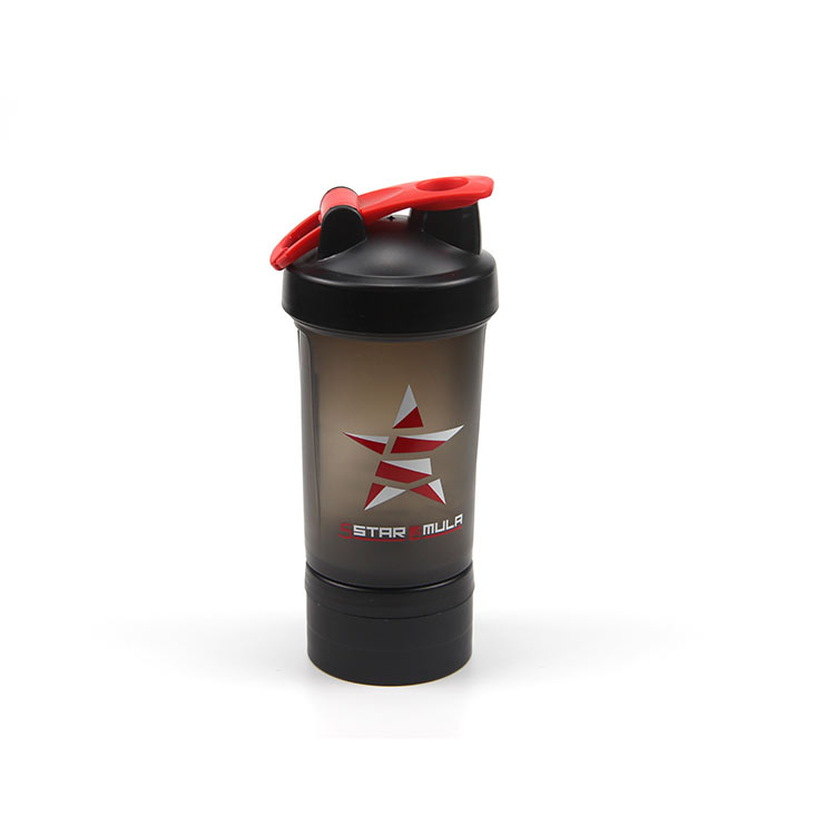 Custom 450ml blank protein shaker bottle with filter and mixing ball