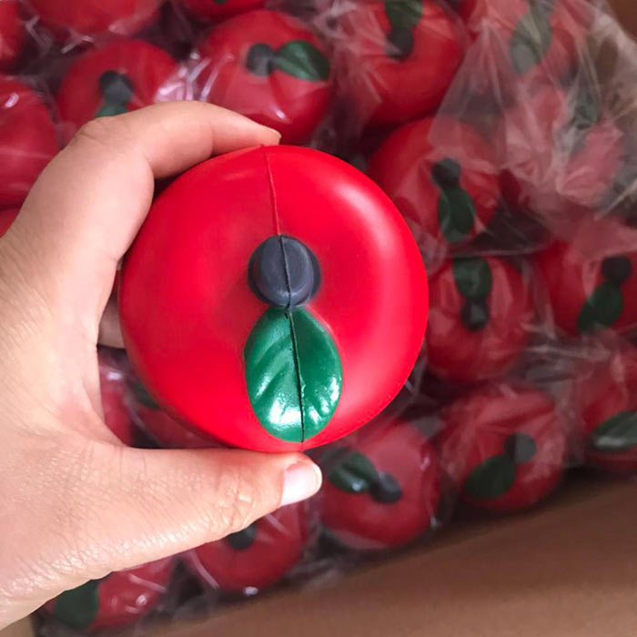 Chinese PU foam soft stress relief toys apple stress balls