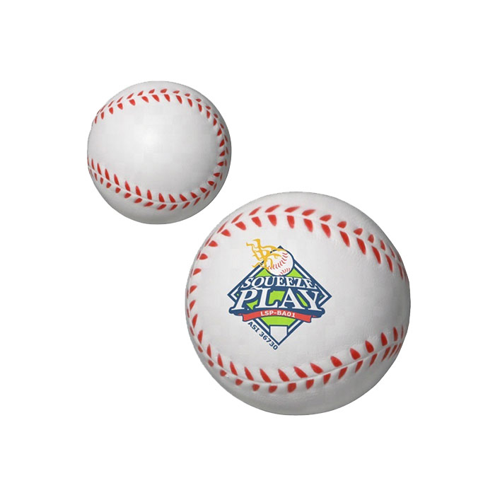 PU foam toy sports baseball stress ball wholesale custom anti stress ball