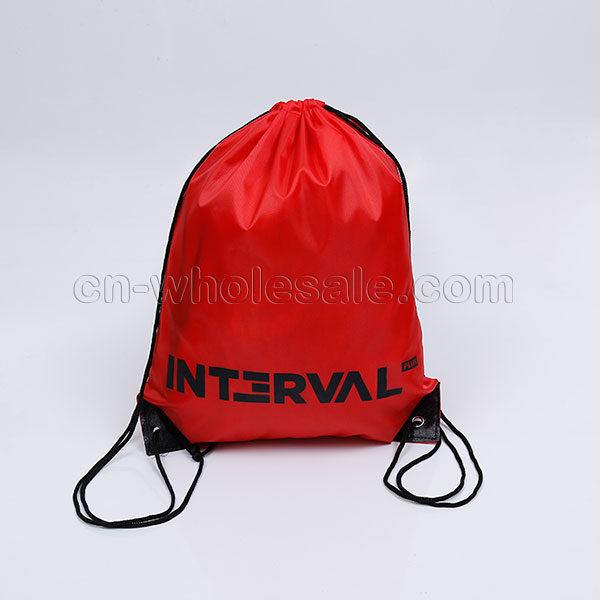 Custom Wholesale reusable cheap polyester drawstring bag
