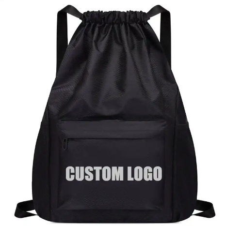 New Design Custom Logo Casual String Knapsack Sports Gym Swimming Beach Drawstring Backpack Bags With Pocket